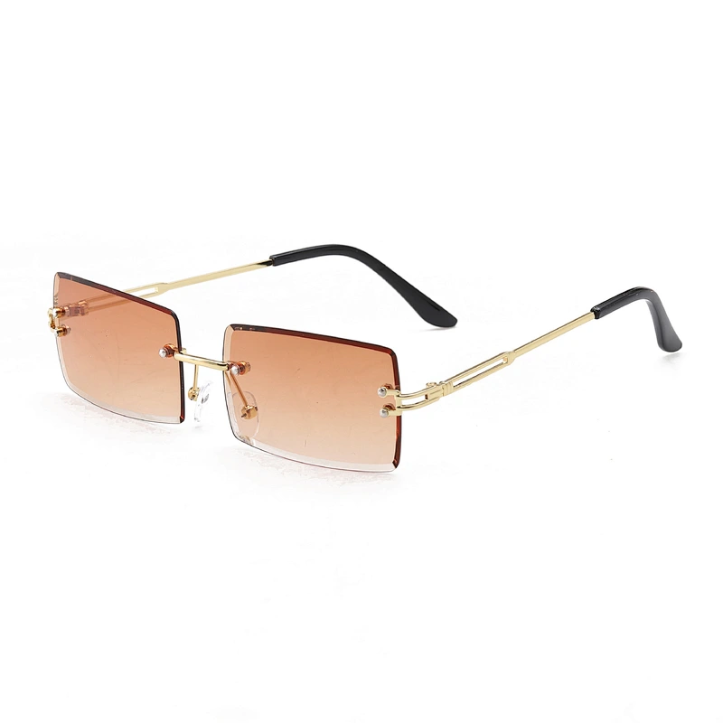 Weekly Deals Women hot selling Square Rimless Sunglasses