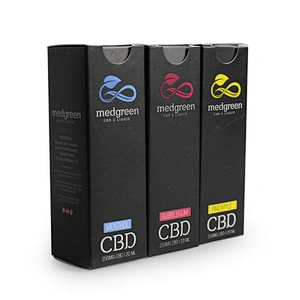 factory of 120ml cbd oil bottle package paper box with spot uv