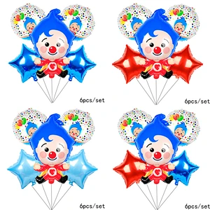 Cheap Cartoon Clown Foil Balloons Children Birthday Party Decorations Kids Lovely Clown Balls Baby Shower Air Globos Toys