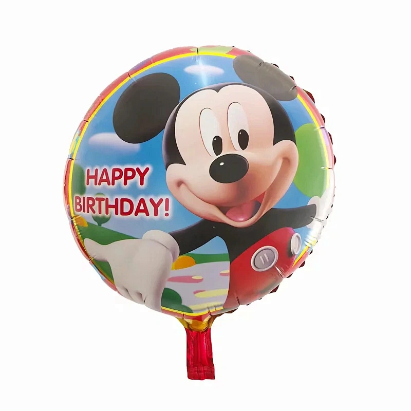 Mickey Minnie cartoon character balloon 18 inch heart   shape foil balloons for children's birthday party decorations