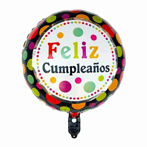 Multi-style 18 inch Spanish Happy Birthday Feliz Cumpleanos Foil Helium Balloons Birthday Party Decorations