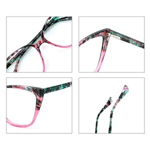 PH2218 Wholesale Custom Trend Optical Frame Eyeglasses River Acetate Cat Eye Glasses