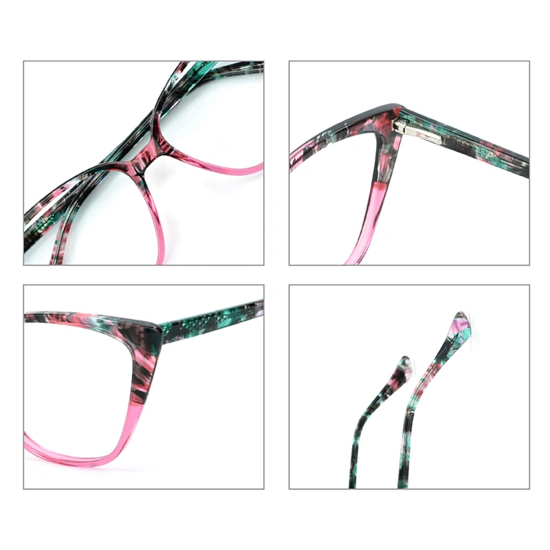 PH2218 Wholesale Custom Trend Optical Frame Eyeglasses River Acetate Cat Eye Glasses