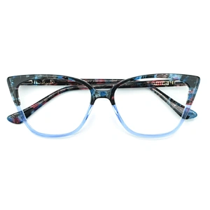 PH2218 Wholesale Custom Trend Optical Frame Eyeglasses River Acetate Cat Eye Glasses