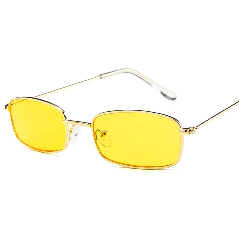 Super hot Eyewear Retro Vintage Sun glasses Cheap Metal Small Retangular Sunglasses