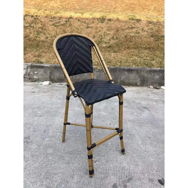 French style bistro rattan stool