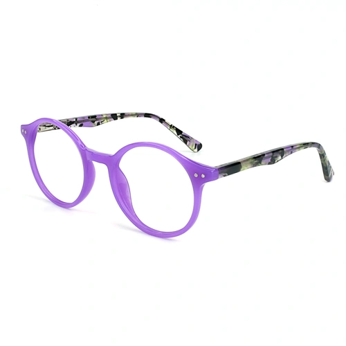Round Circle Anti Blue Light Lens Women Designer Colorful Eyeglasses Frame