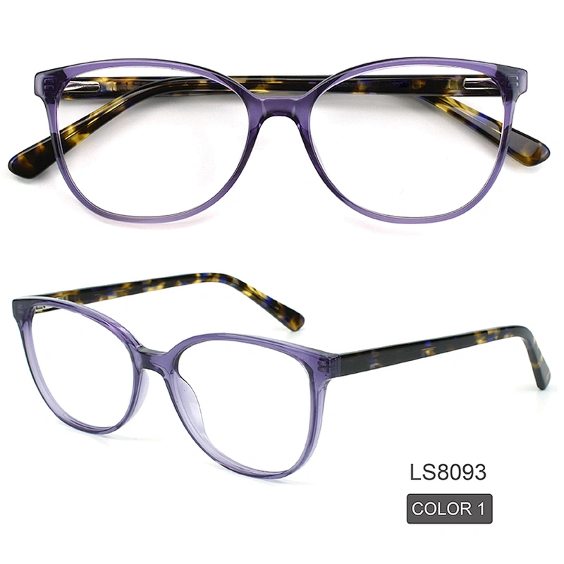 PS8093 flexible fashionable optical frames eyeglasses flexible safety acetate colorful glasses