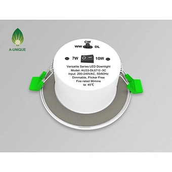 Versatile LED Downlight with dual watt and tri color