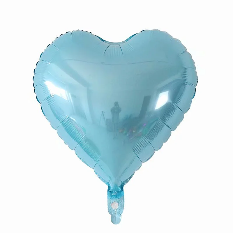 Multiple Color 18 inch Plain Pure Heart Shaped Foil Helium Balloons Birthday Party Decorations