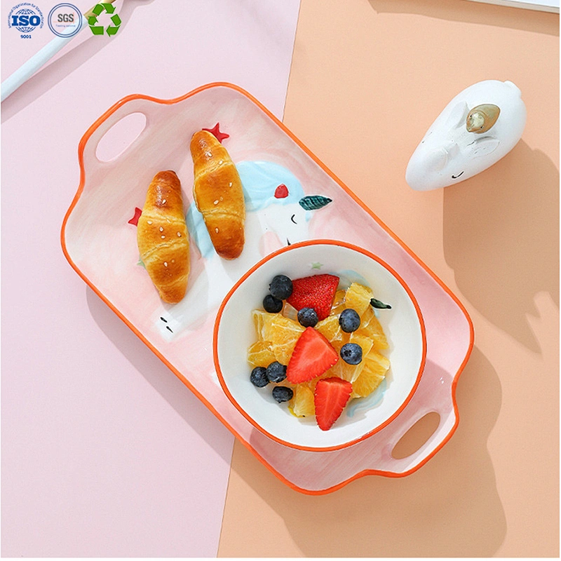 Cartoon ceramic tableware for children