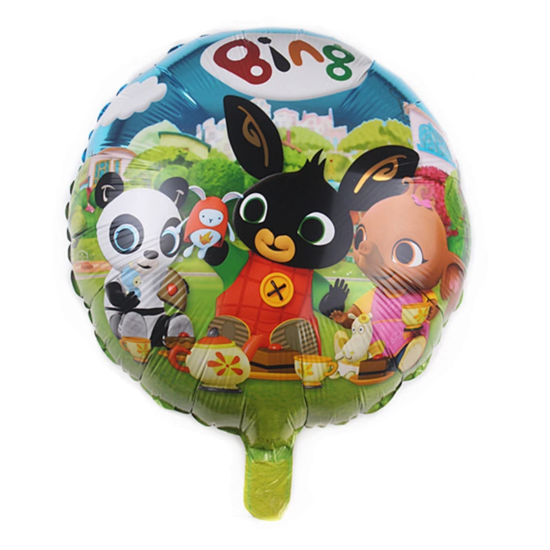 hot sell New Cartoon character bing bunny foil balloon black and red rabbit balloon for kids toys helium aluminum