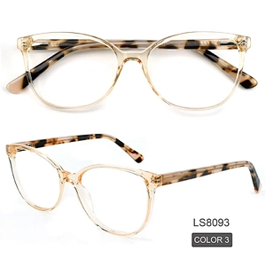 PS8093 flexible fashionable optical frames eyeglasses flexible safety acetate colorful glasses