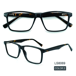china factory acetate eyeglasses frames wholesale square clean lens optical frame