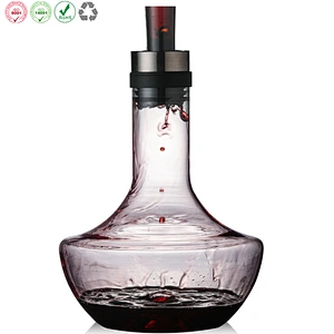Waterfall crystal glass decanter