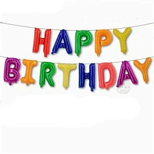 16 Inch Happy Birthday Letter Balloon Set Banner Baby Shower Birthday Party Decoration Balloons