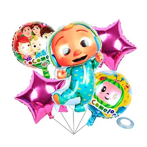 Cocomelon Foil Balloon Baby Shower Decoration Aluminum Balloon Set Happy Birthday Party Decorations Kids Toy Balloons
