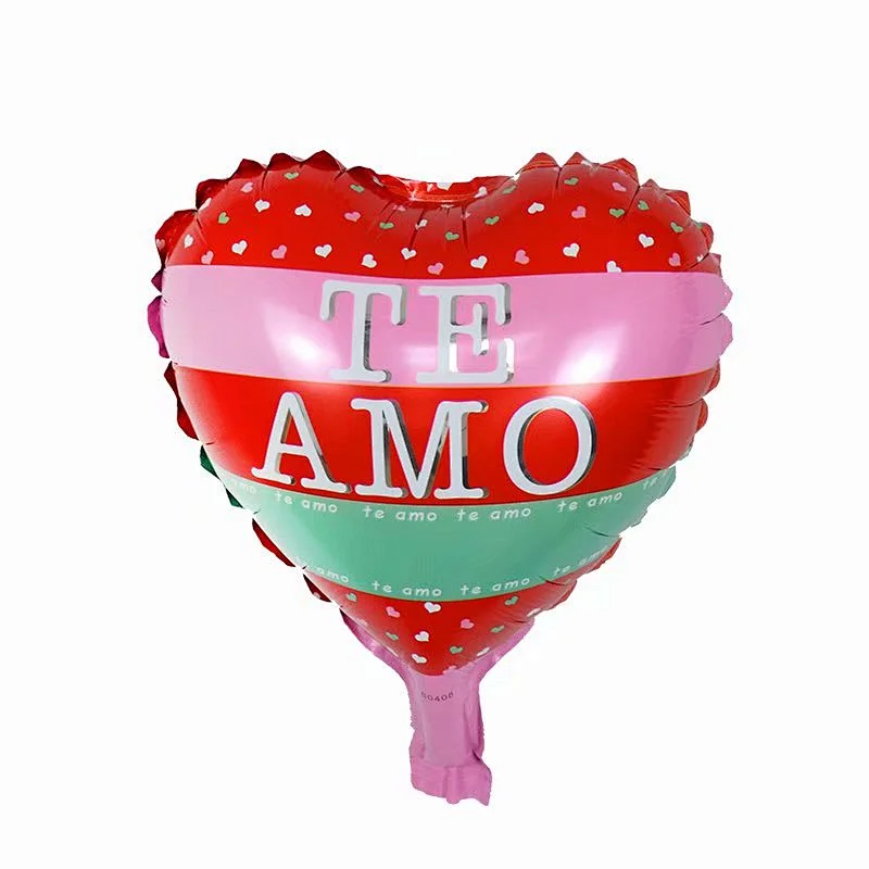 10 Inch Heart Shape Spanish Foil Balloons Wedding Party Valentine's Day Decoration Globos