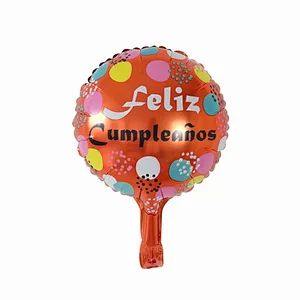 Multi-style 10 inch Spanish Happy Birthday Happy Day Feliz Cumpleanos Feliz Dia Foil Helium Balloons Birthday Party Decorations