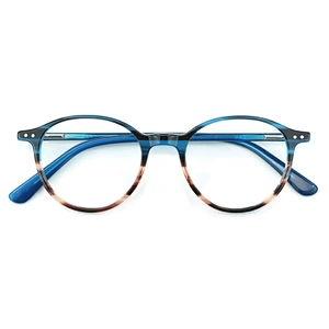 PH2205 most competitive 6 color round acetate optical frames spot goods eyeglasses