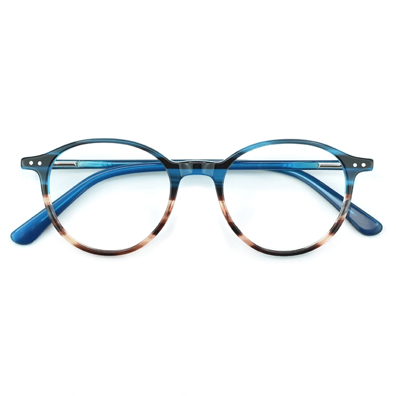 PH2205 most competitive 6 color round acetate optical frames spot goods eyeglasses