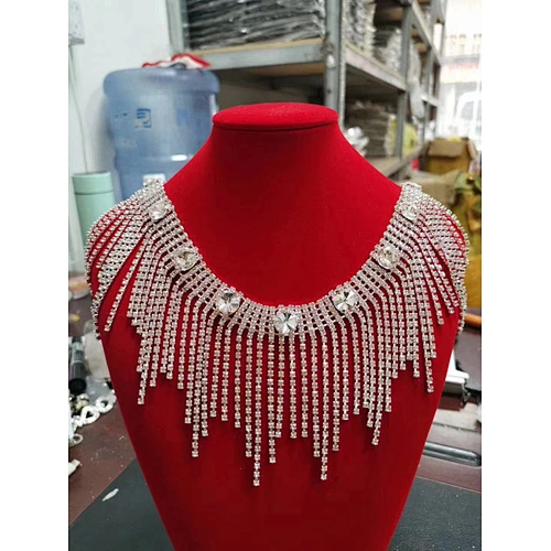 rhinestone chain collar
