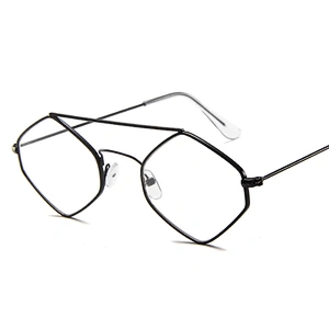 Fashion Men Women Diamond Sharp Sunglasses Clear Yellow Lens Shades UV400 Polycarbonate Shield New 2021