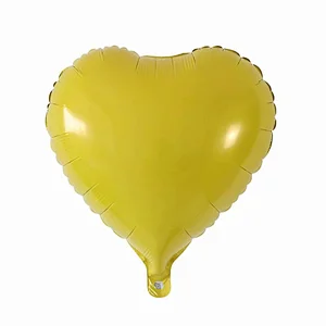 Multiple Color 18 inch Plain Pure Heart Shaped Foil Helium Balloons Birthday Party Decorations