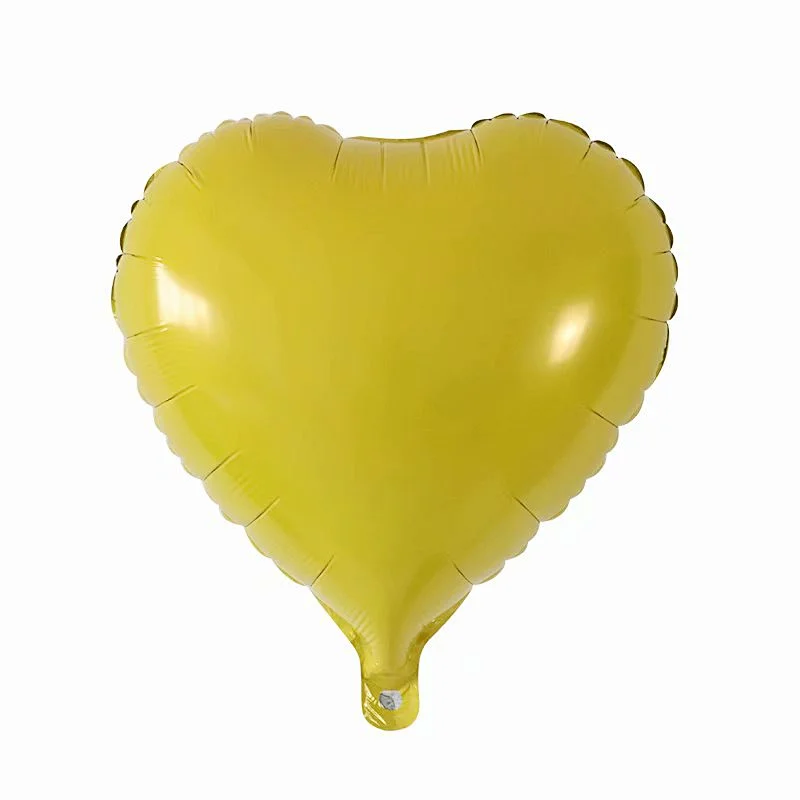 Multiple Color 18 inch Plain Pure Heart Shaped Foil Helium Balloons Birthday Party Decorations