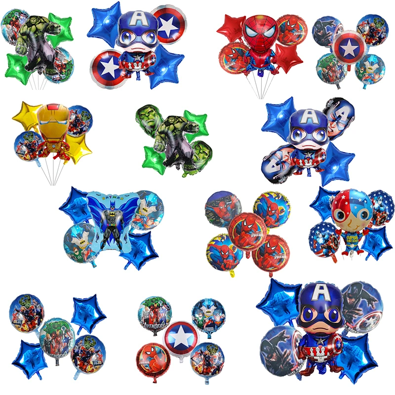 Super Hero Balloon Set Five Piece Party Decoration Supplies Hero Dream Balloon Five Piece Set Suit Balloon