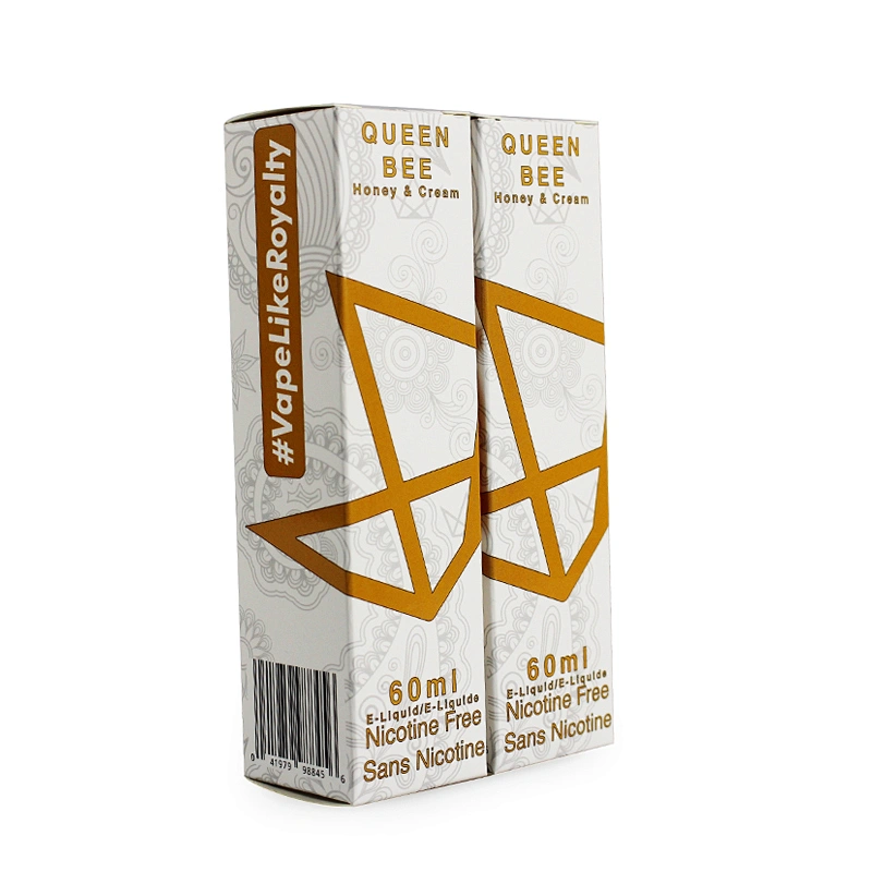 shinny logo on matt easy folding paper box for vaping oil bottle package