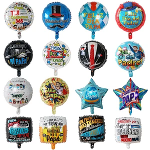 Multi-style 18 inch Spanish Happy Father's Day Feliz Papa Foil Helium Balloons Party Decorations