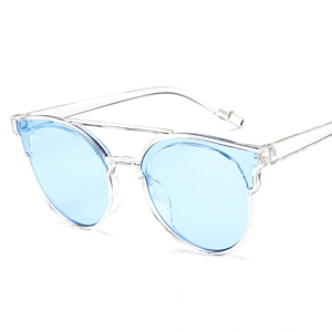 Amazon Popular Uv 400 Big Frame Double Bridges Thin Temple Womens Metal Sunglasses