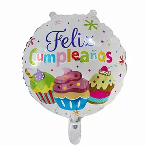 Multi-style 18 inch Spanish Happy Birthday Feliz Cumpleanos Foil Helium Balloons Birthday Party Decorations