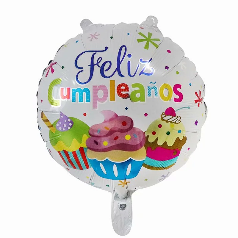 Multi-style 18 inch Spanish Happy Birthday Feliz Cumpleanos Foil Helium Balloons Birthday Party Decorations