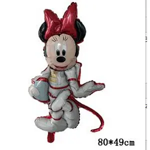 Hot selling 6pcs Mickey Minnie cartoon balloons set aluminum foil balloon for first birthday baby shower decoration
