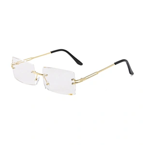 Weekly Deals Women hot selling Square Rimless Sunglasses