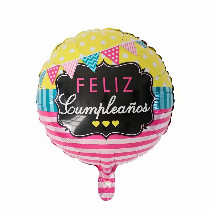 Multi-style 18 inch Spanish Happy Birthday Feliz Cumpleanos Foil Helium Balloons Birthday Party Decorations