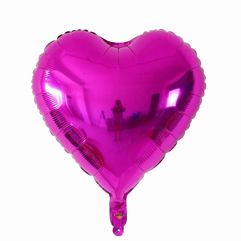 Multiple Color 18 inch Plain Pure Heart Shaped Foil Helium Balloons Birthday Party Decorations