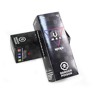 custom 100ml silver foil paper package box for gorilla vaping bottle