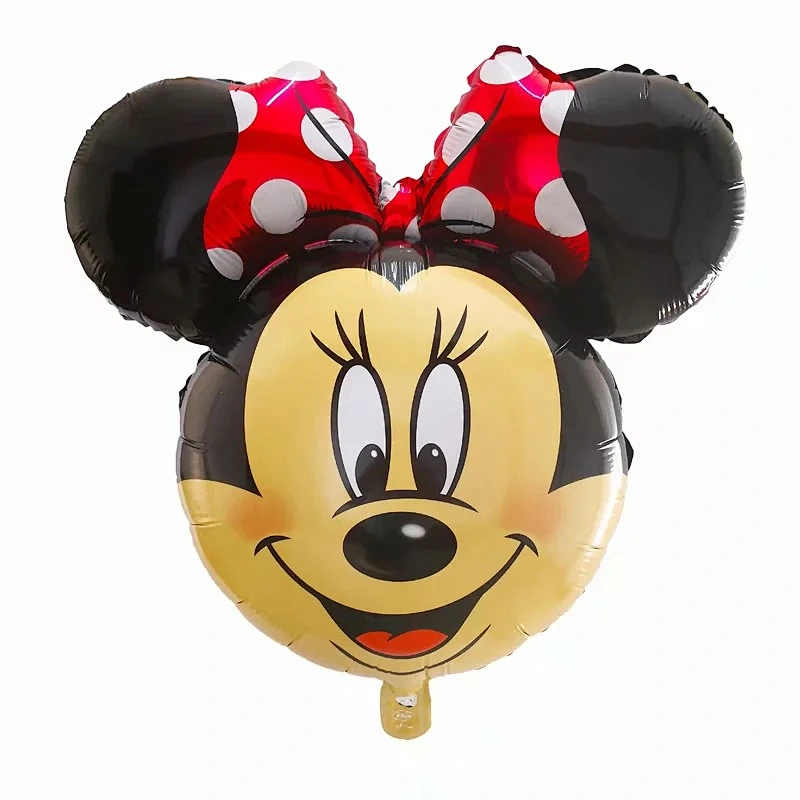 Amazon Hot Sales Large Size Cartoon Mickey Minnie Mouse Head Foil Balloons Kids Toy Birthday Party Decoration Balloons