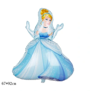 Sleeping Beauty Princess Mermaid Foil Balloon Princess Theme Girl Party Decorations White Cinderella Princess Mermaid Balloon