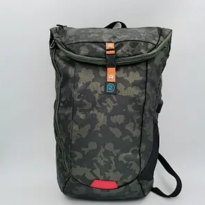 Roll top  camouflage laptop backpack