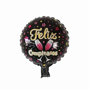 Multi-style 10 inch Spanish Happy Birthday Happy Day Feliz Cumpleanos Feliz Dia Foil Helium Balloons Birthday Party Decorations