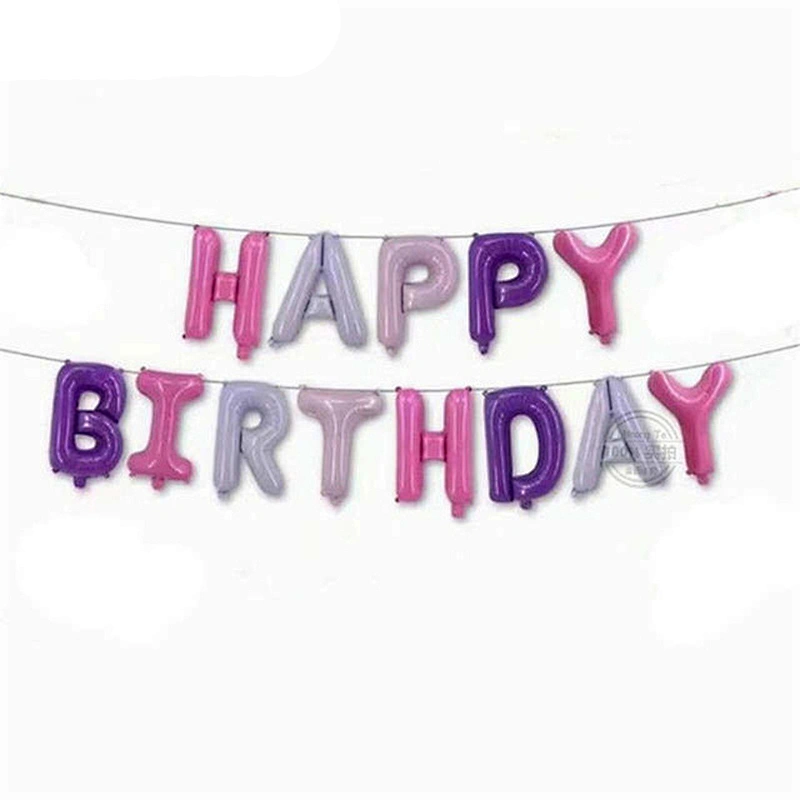 16 Inch Happy Birthday Letter Balloon Set Banner Baby Shower Birthday Party Decoration Balloons