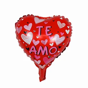 10 Inch Heart Shape Spanish Foil Balloons Wedding Party Valentine's Day Decoration Globos