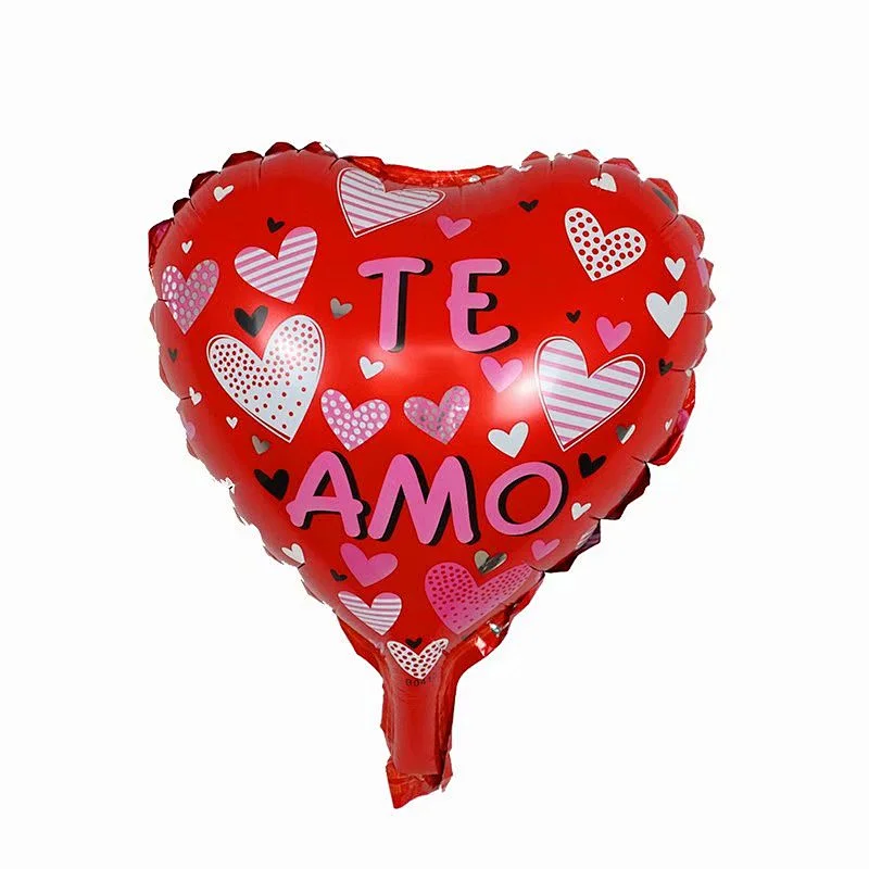 10 Inch Heart Shape Spanish Foil Balloons Wedding Party Valentine's Day Decoration Globos