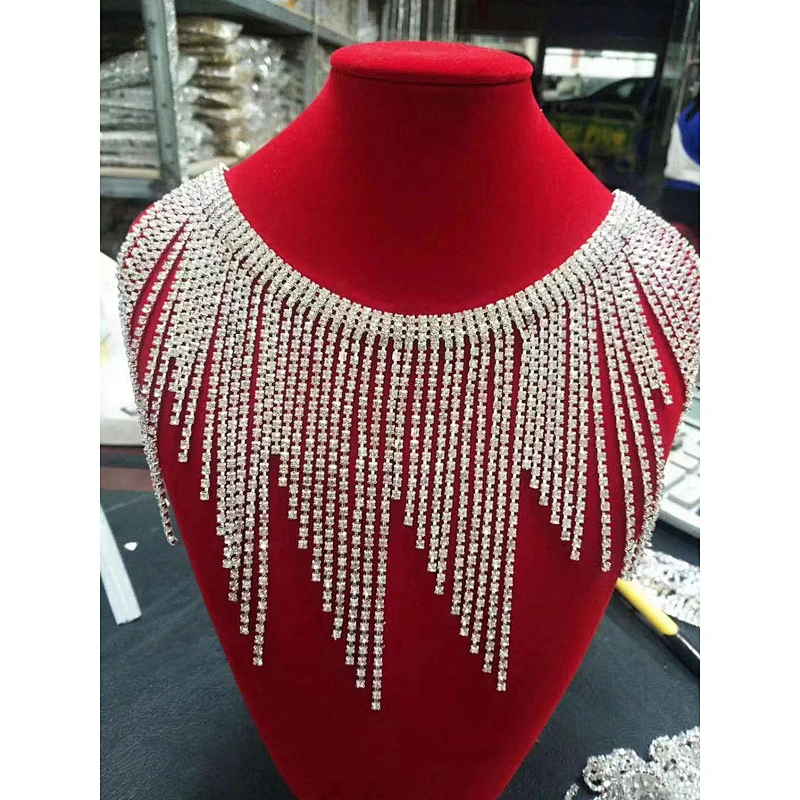 rhinestone chain collar