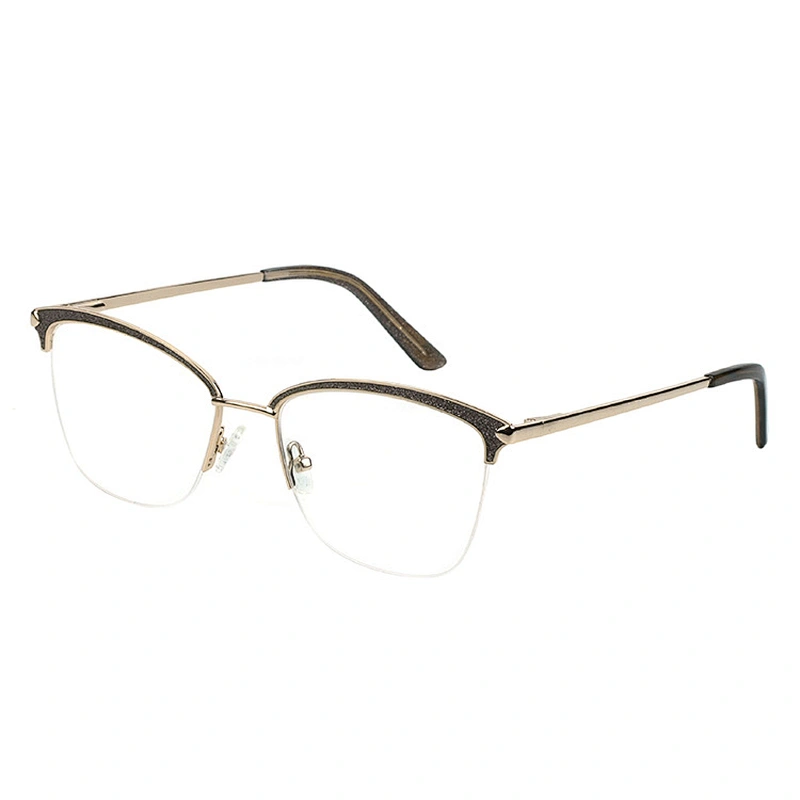 Luxury shining high quality women's metal optical glasses eyewear eyeglasses frames