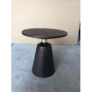 Round wood bar table